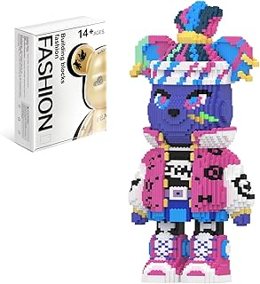 Bear Building Blocks (7200PCS) | 800% Bear Display Model | Micro 3D Animal Building Blocks | Fluorescence Design for Adults & Kids | Idea for Home & Office Decor |3D Instruction