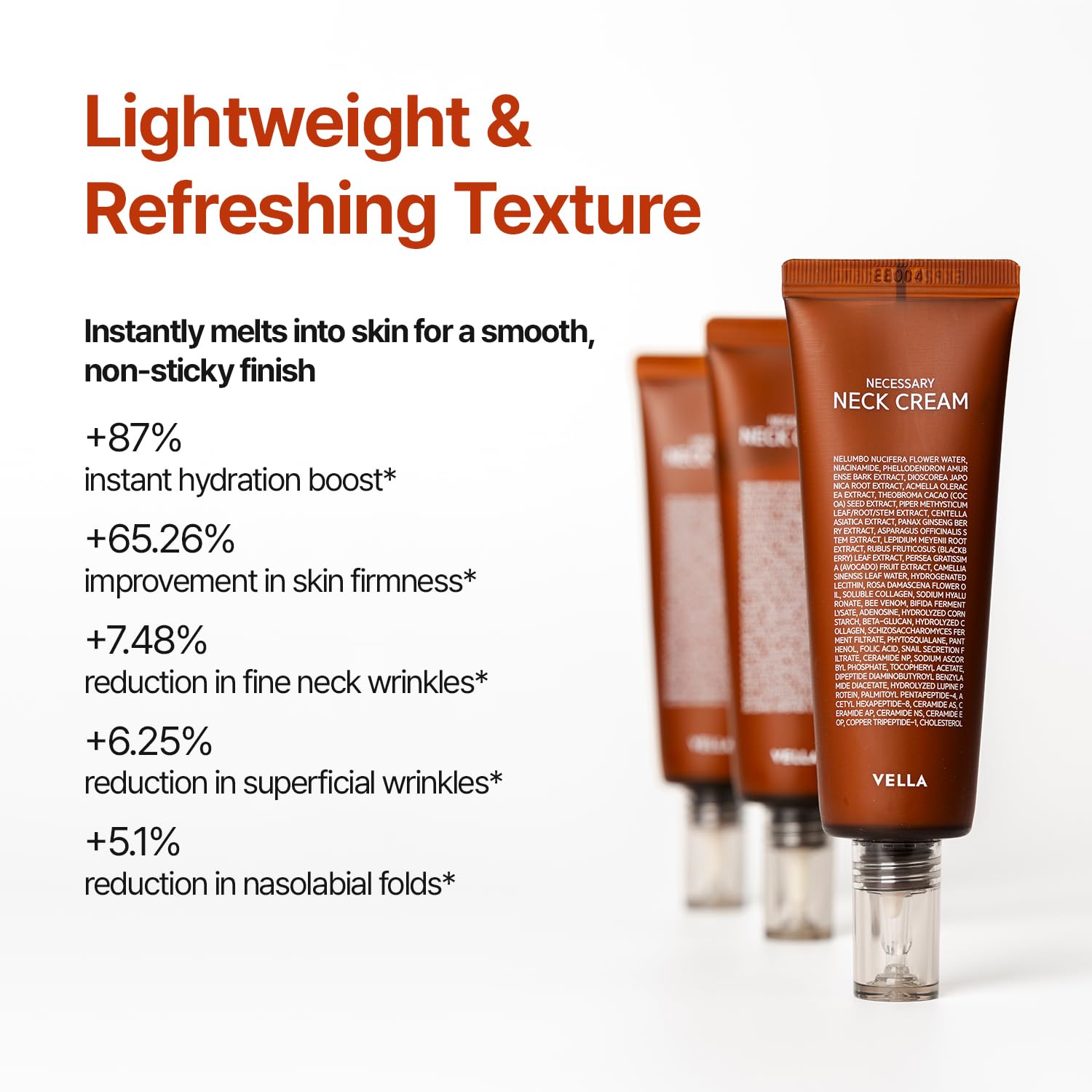 VELLA ベラ　neck cream Amazon.com: VELLA Neck Cream, K-Beauty Neck Care with SYN-AKE