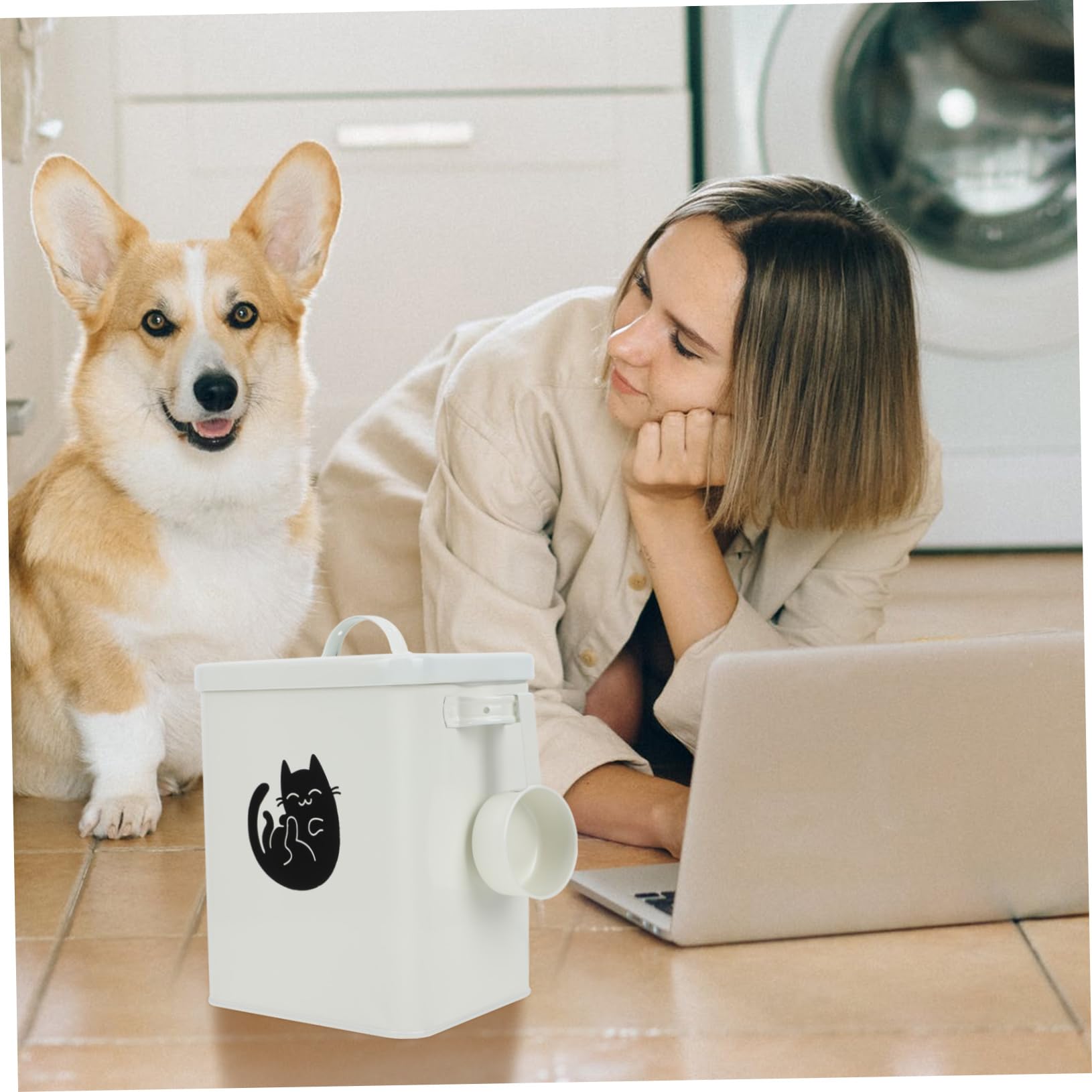 TOPBATHY Cubo Para Comida Para Perros Contenedor De Comida Multifuncional 1 Juego Sellado Fresco