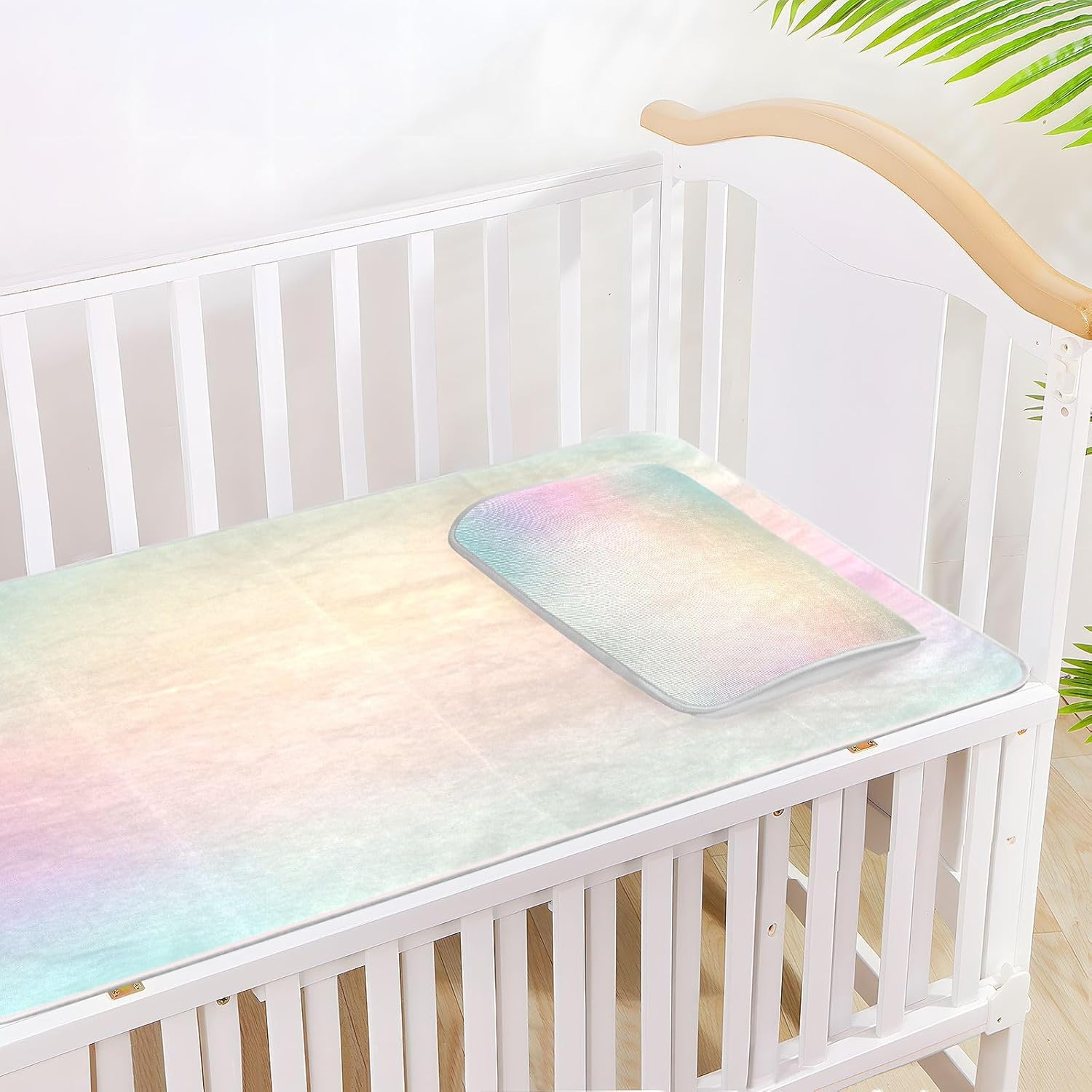 Cooling Baby Mattress Cover 28" x 52" Reusable Gradient Soft Colors Mattress Protector Pads for Baby&Toddler