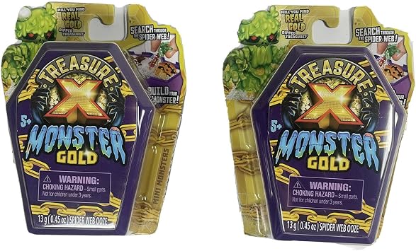 Lot of 2 Treasure X Monster Gold Mini Mystery Coffin 8 Levels