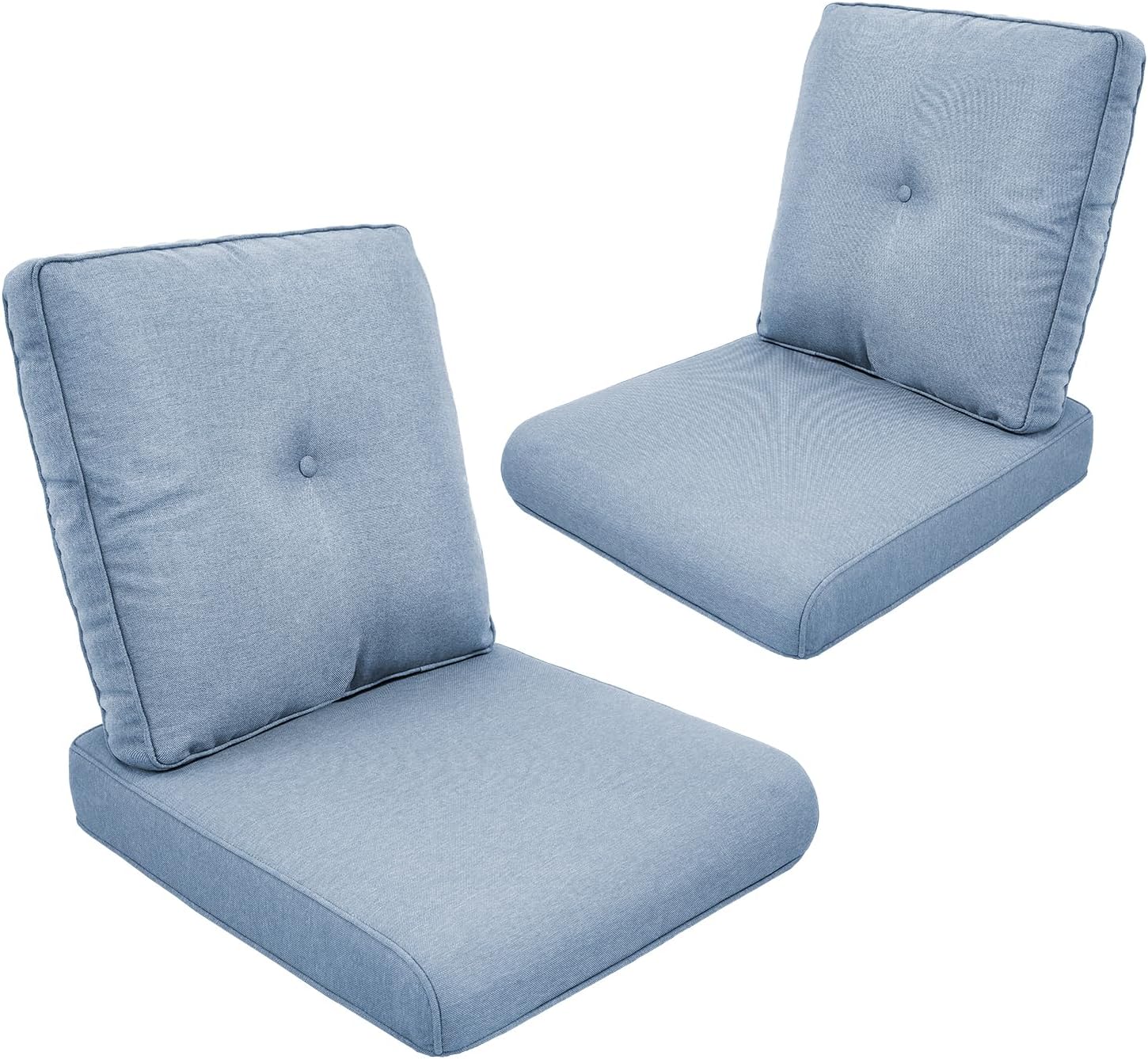 Luxury Outdoor Seat Cushion Set-22 x 24 x 6 Inch Outdoor Chair Cushions with Water Resistant & Removable Cover Outdoor Cushions for Patio Furniture Chair Sofa Couch