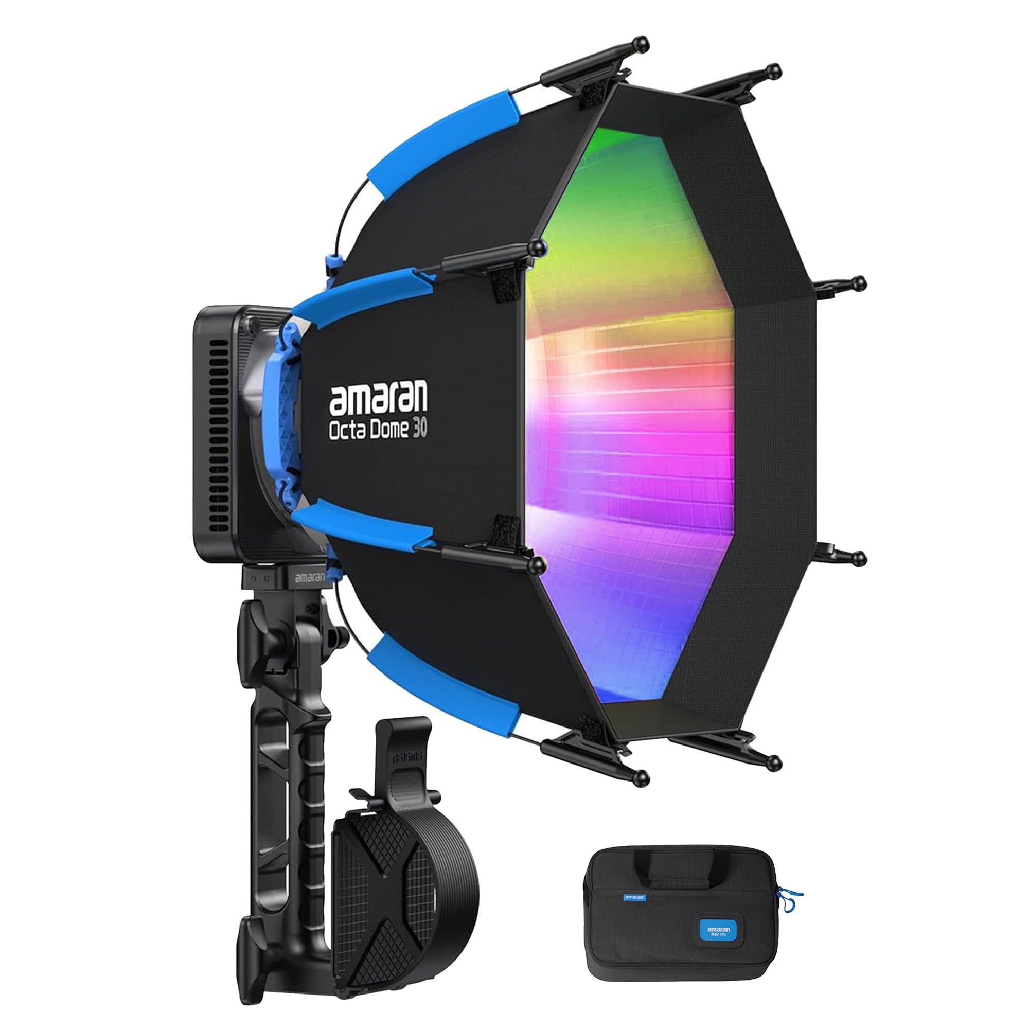 Amaran Ray 120C Lampa Wideo 120 W RGB Z Dołączonym Softboxem Mocowaniem Bowens Ultrakompaktowa Pełnokolorowa Lampa COB Z Obsługą Sterowania Przez Aplikację
