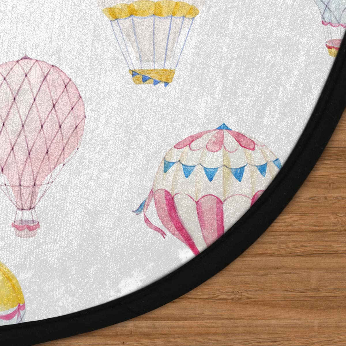 Kreskówkowy balon 3 stóp okrągły dywanik można prać w pralce latający balon antypoślizgowa miękka mata podłogowa do salonu sofy pokoju dziecięcego dekoracja przedszkola