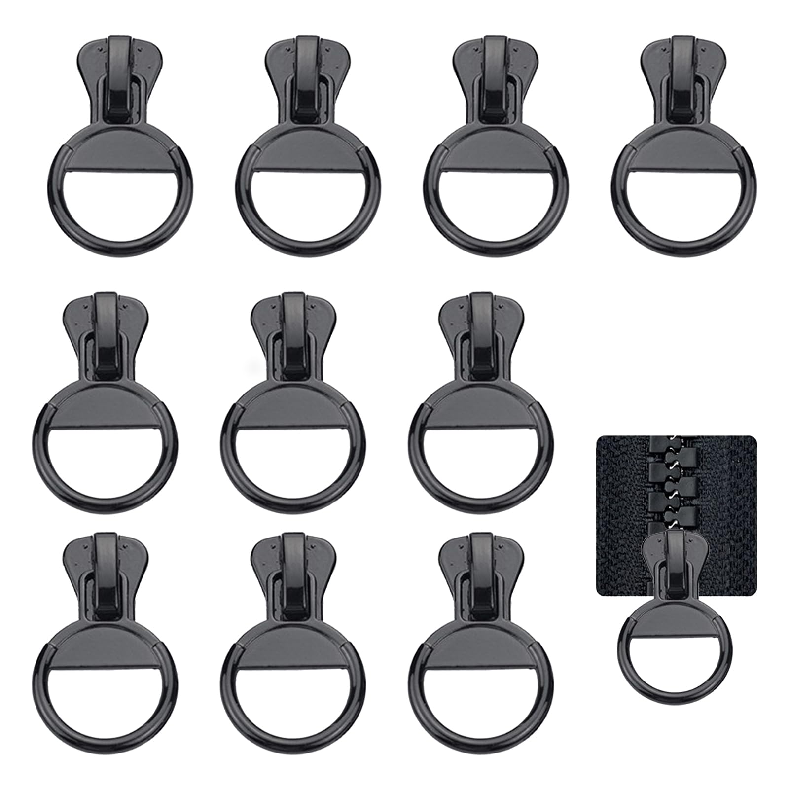 14 Stück Metall-Reißverschlussanhänger – 50 Mm Lang, Bunt, Für Jacken & Taschen