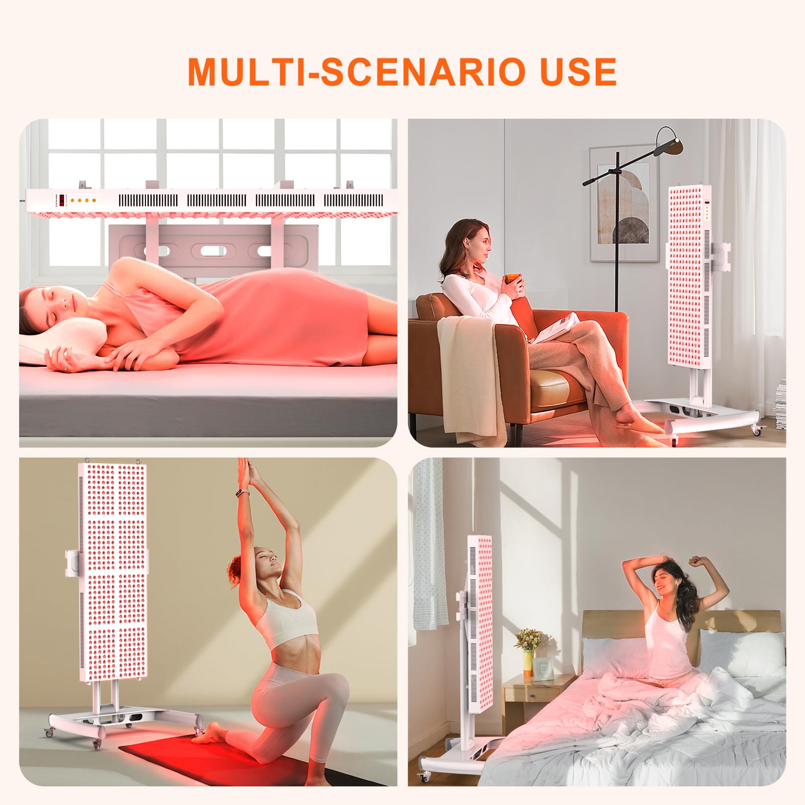 BONTANNY Soporte de terapia de luz roja (solo para uso con paneles de terapia infrarroja BONTANNY de 400 W-800 W. No compatible con otras marcas)
