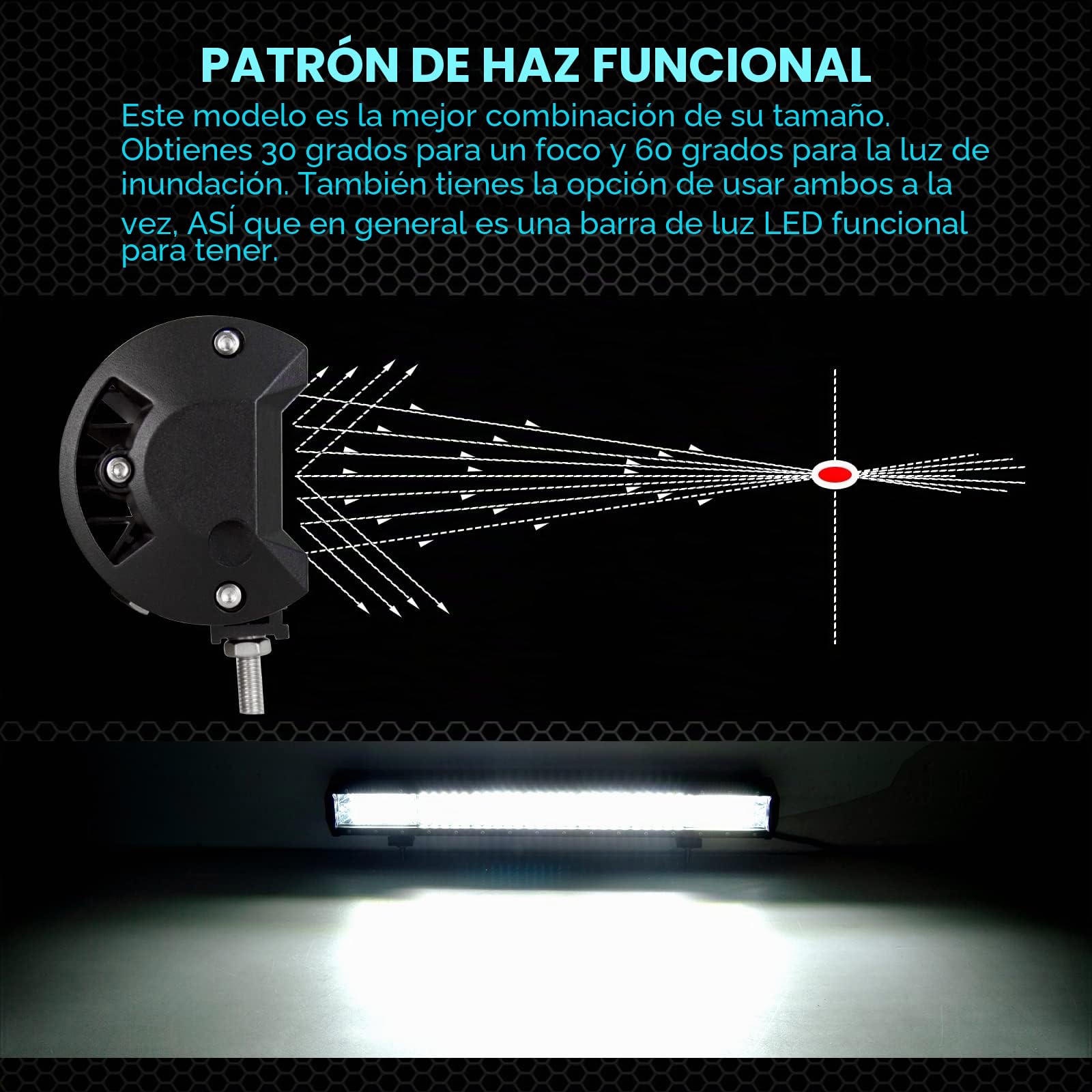 RIGIDON Barra Led 23 Pulgadas 59cm 570W Barras de Luz de Trabajo, 12V 24V 6000K IP67 Impermeable lámparas de conducción faros led foco led tractor para 4x4 Coche Off Road Camión ATV UTV SUV Barco