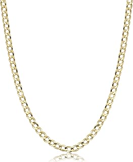 10K Gold 2.5MM, 4.5MM Cuban Curb Link Necklace- 10K Gold Necklaces, 10K Cuban Necklace, 10K Gold Curb Chain | 10K Gold Chain For Men and Women
