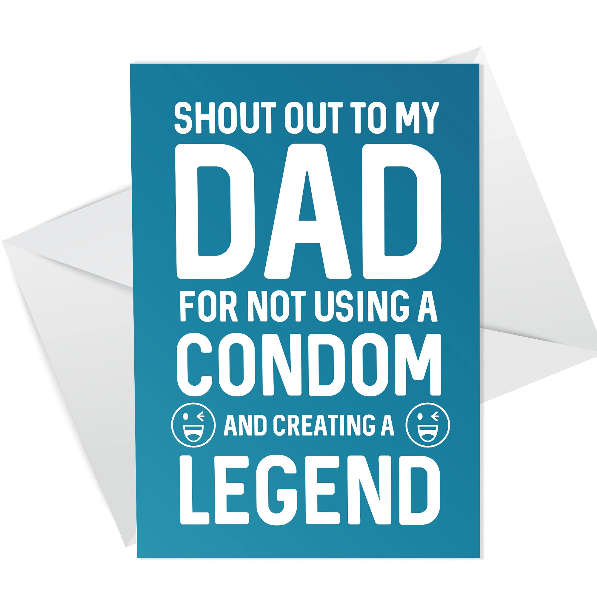 FUNNY Rude Birthday Fathers Day Card For Dad From Daughter Son A6 Card