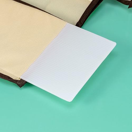 Vista 49 de CINPIUK Bolsas de almacenamiento transparentes para armario, bolsa de almacenamiento colgante con cremallera para bolsos, M Beige,Gris,Rosa