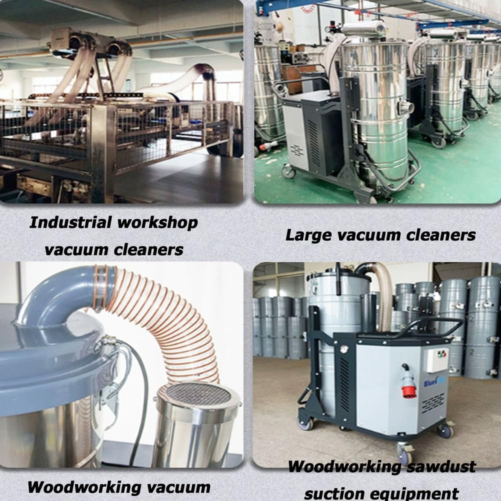 Flexibler PU-Polyurethan-Industrieschlauch mit verstärktem Kupferdraht, langlebiger Saug- und Belüftungsschlauch für Werkstattmaschinen, 310 x 0,9 m