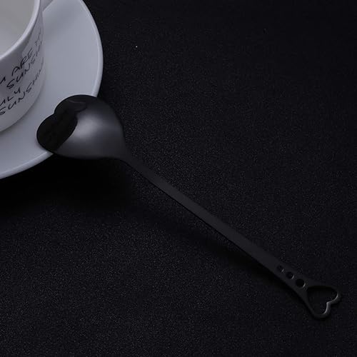 Vista 6 de Luxshiny Cucharas de café expreso, cuchara de postre de acero inoxidable, cucharas en forma de corazón, cucharas para helado, cuchara para mezclar