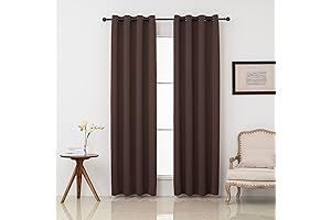 Brown Curtains Blackout: Grommet Window Curtains for Darkness and Privacy