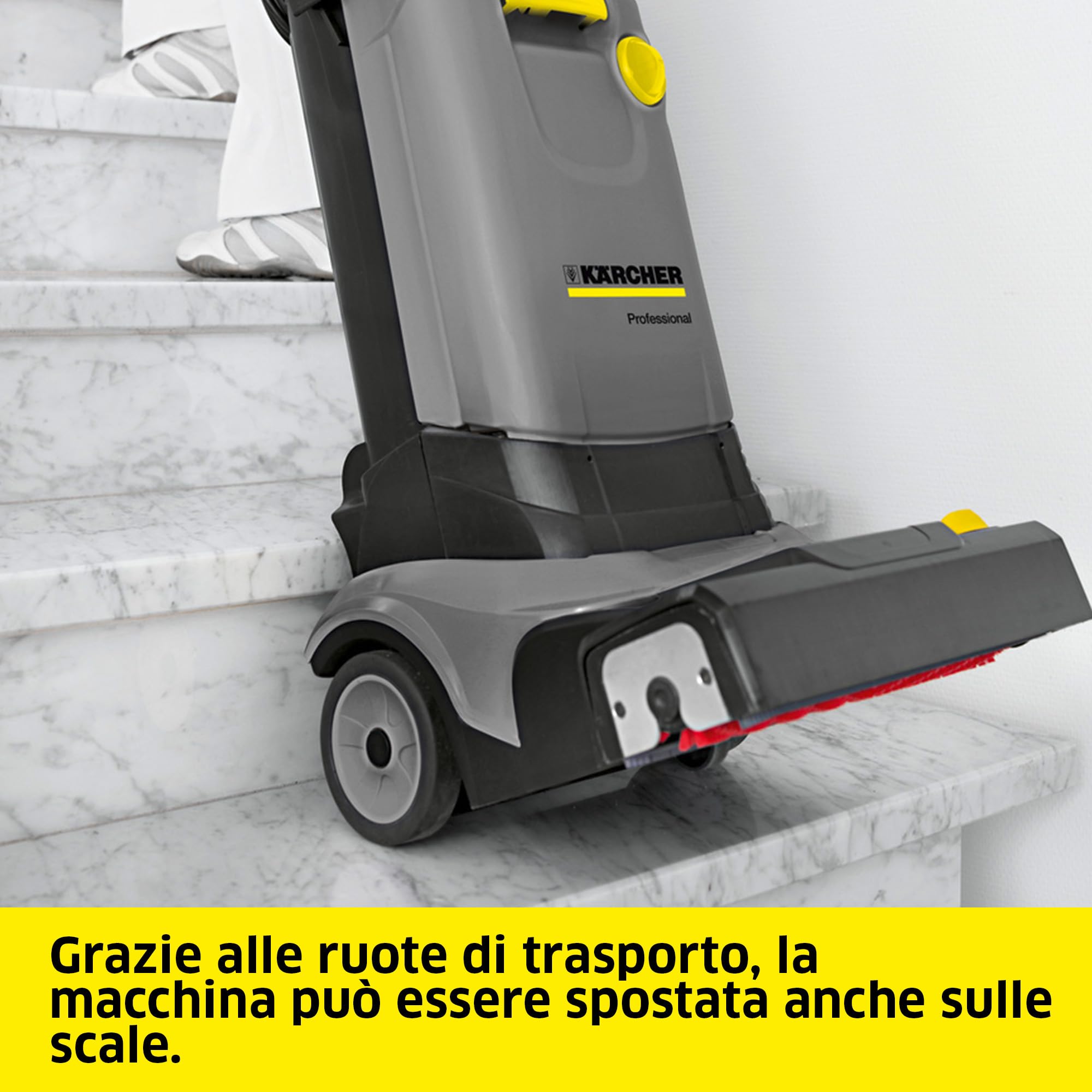 KÄRCHER lavasciuga BR 30/4 C, potenza: 820 W, resa superficiale: max 200 m², alimentazione a rete, sistema a 2 serbatoi, larghezza lavoro: 300 mm, spazzola a rullo