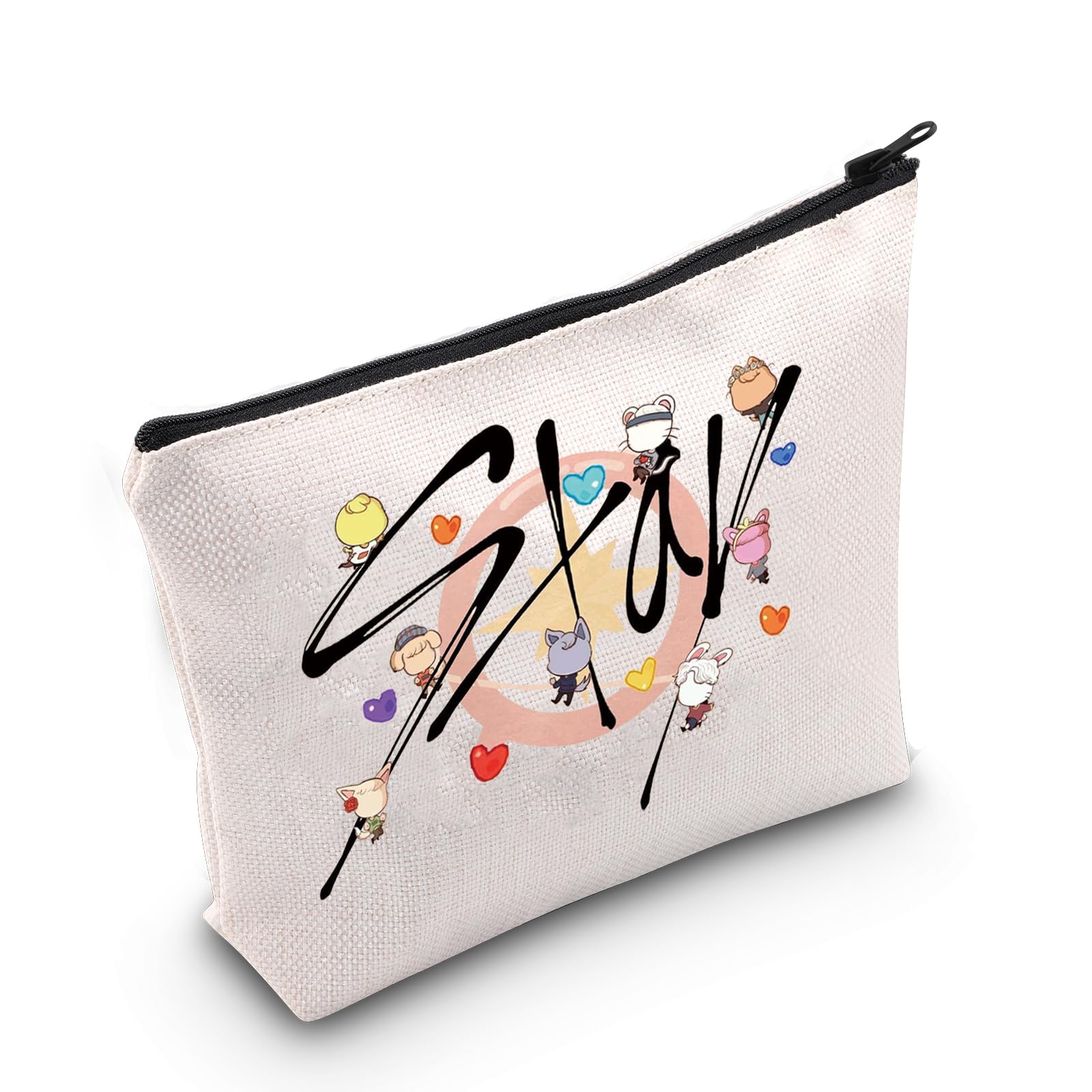 MEIKIUP Stay Fandom Makeup Bag SKZ K-POP Group Gift SKZ Fans Makeup Bag Gift SKZ Character Cosmetic Bag K-POP Fans Gift