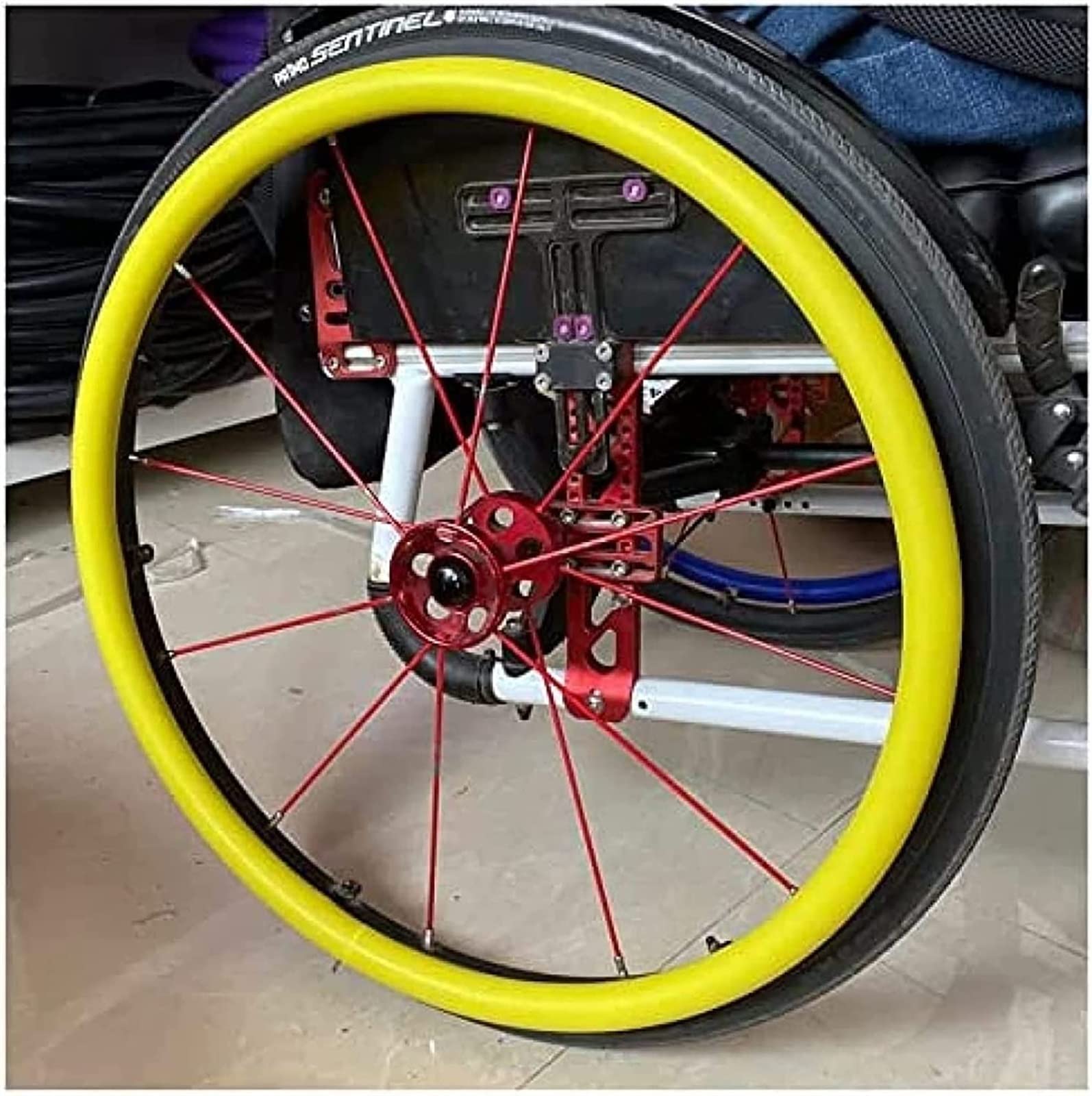Funda para Silla de Ruedas Accesorios para sillas de Ruedas, Cubiertas para Llantas de Empuje para sillas de Ruedas, 1 par, Antideslizante, Resistente al Desgaste, Cubierta Protectora para Anillo de