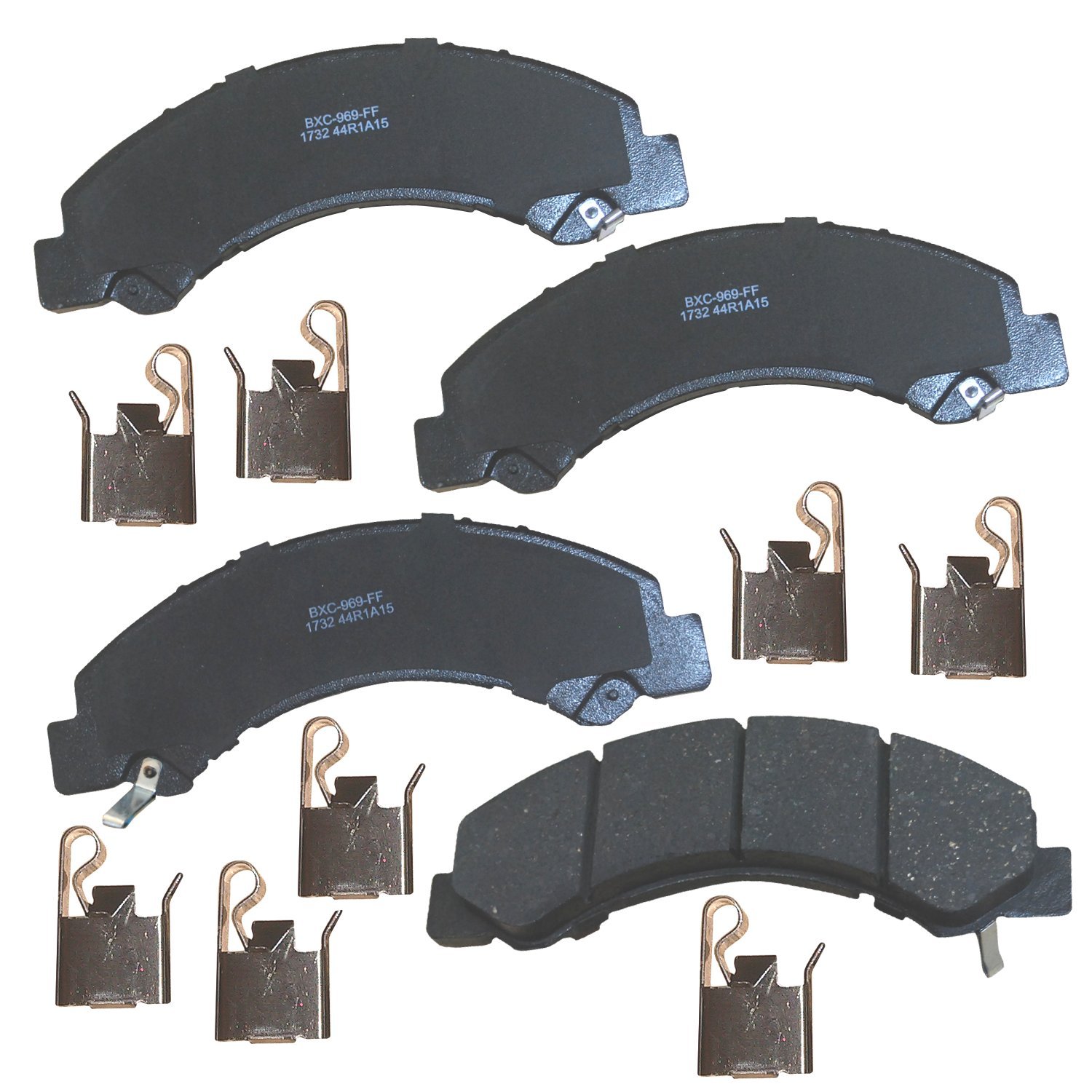 Bendix Premium SBC1732 Ceramic Front Brake Pads for Chevrolet LCF 3500 2018-2016, Isuzu NPR 2016-2005, NPR-HD 2016-2004, Reach 2015-2014