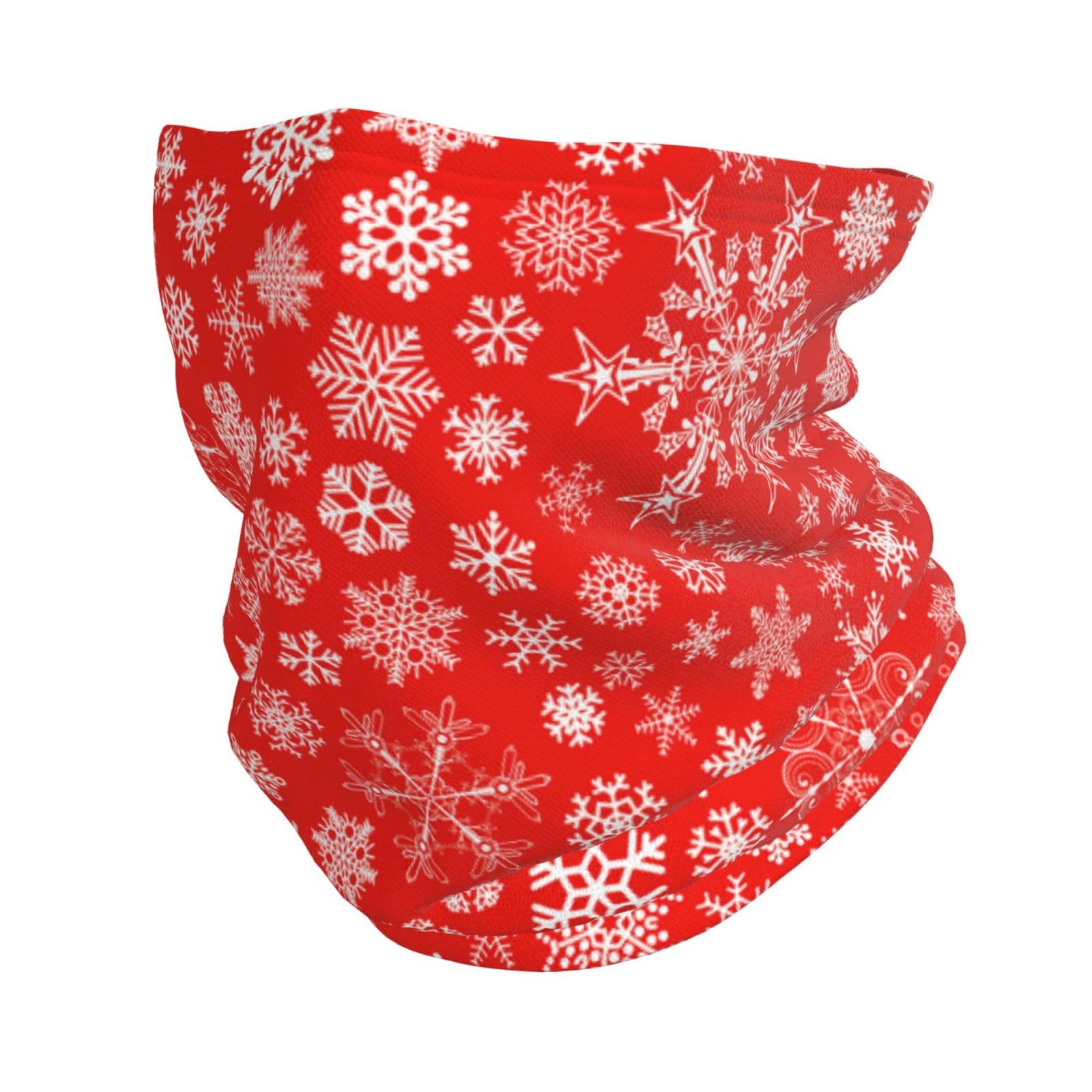 Hceaatb Unisex Black Multifunctional Headwear Snowflakes Merry Christmas Ourdoor Face Balaclavas Neck Gaiter Bandanas Scarf For Men Women Outdoor Sports