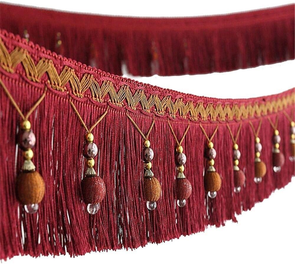 Curated visual reference: Gallery Detail: Fringe Tassel Trim Bobble Ribbon Tape With Tassels For Curtains