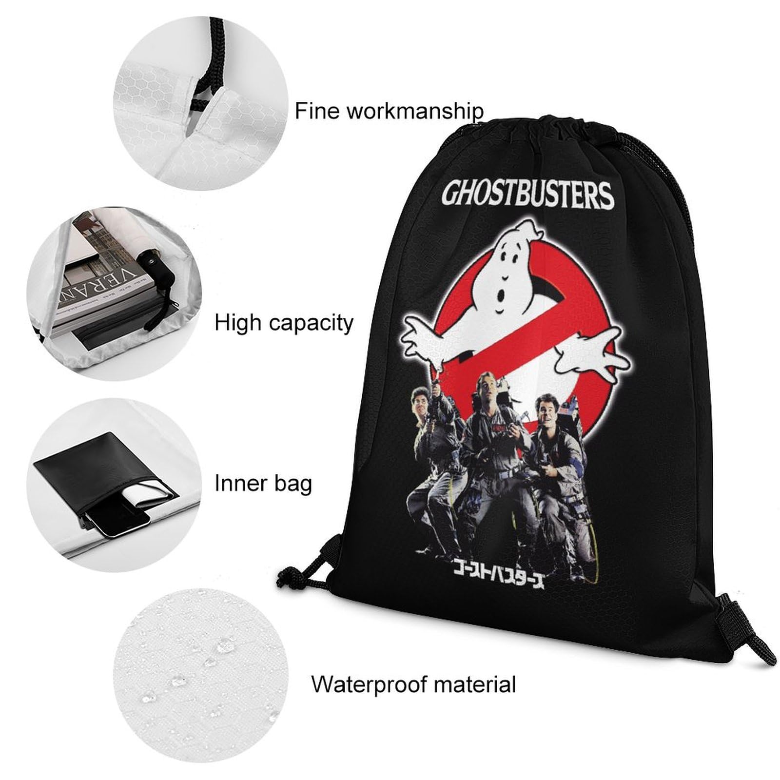 ゴーストバスターズ Ghostbusters 映画 ムービー ナップザック Amazon.co.jp: ジムサック ゴーストバスターズ 収納バッグ 巾着袋