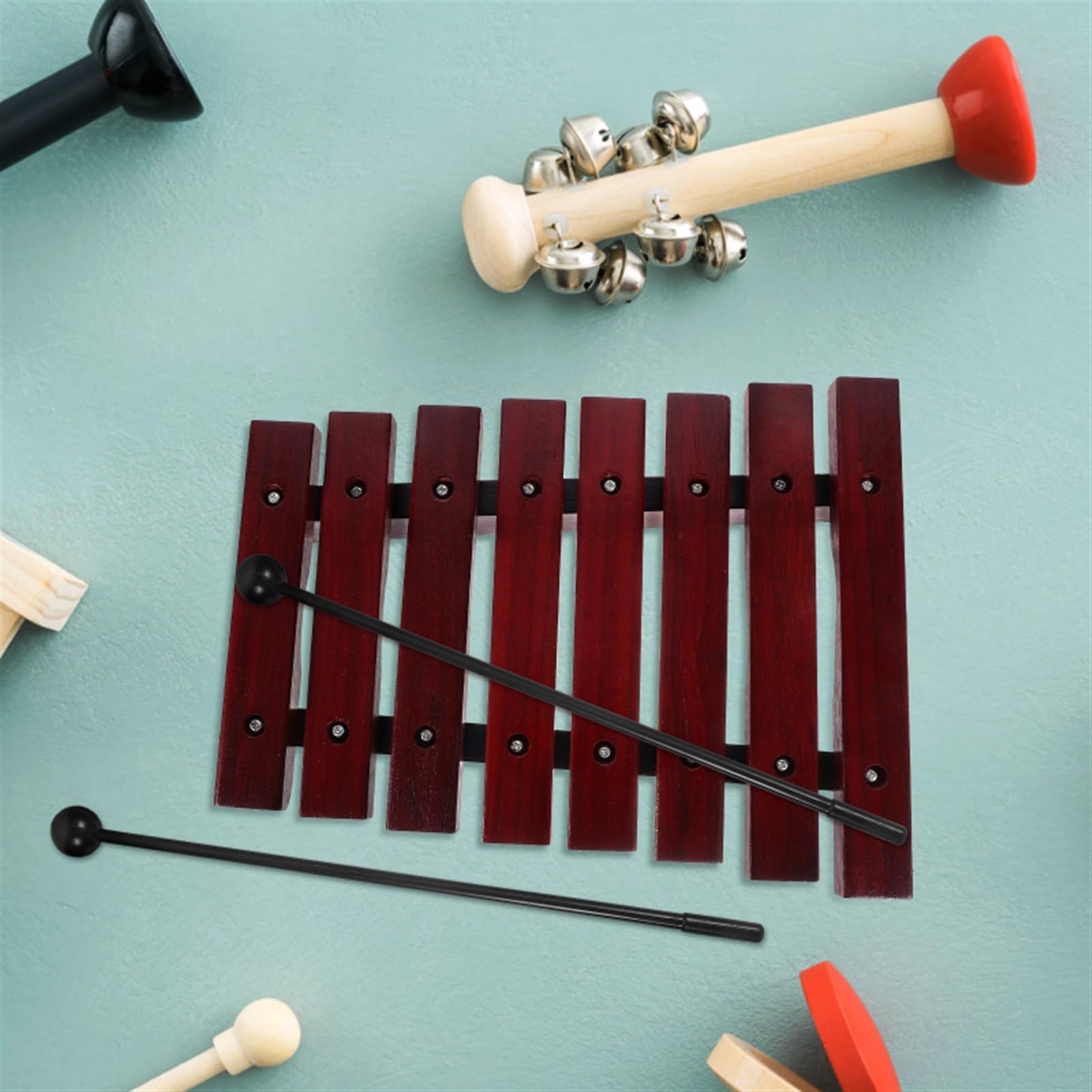 Professionnel Xylophone Xylophone De Piano À Huit Notes Frappant Les Cadeaux De Musique Percussion En Bois