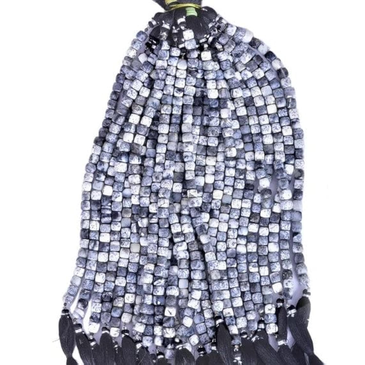 Dendrite Opal Faceted Cubes 8mm, perles naturelles pour un style bohème chic au quotidien