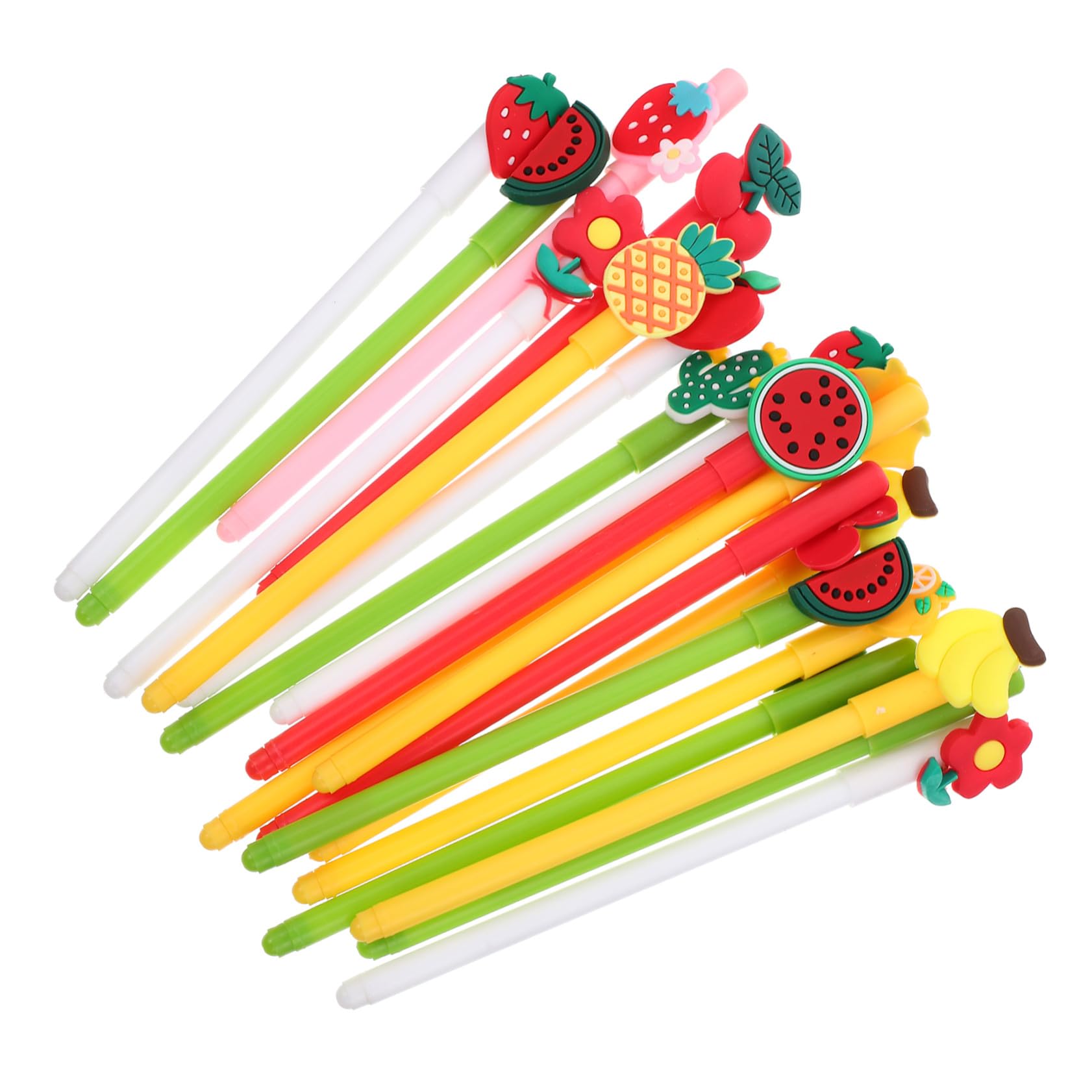 Angoily 100 Pièces Lot de Stylos Gel Adorables pour Étudiants et Bureau Assortiment Créatifs Protection Pointe Signature