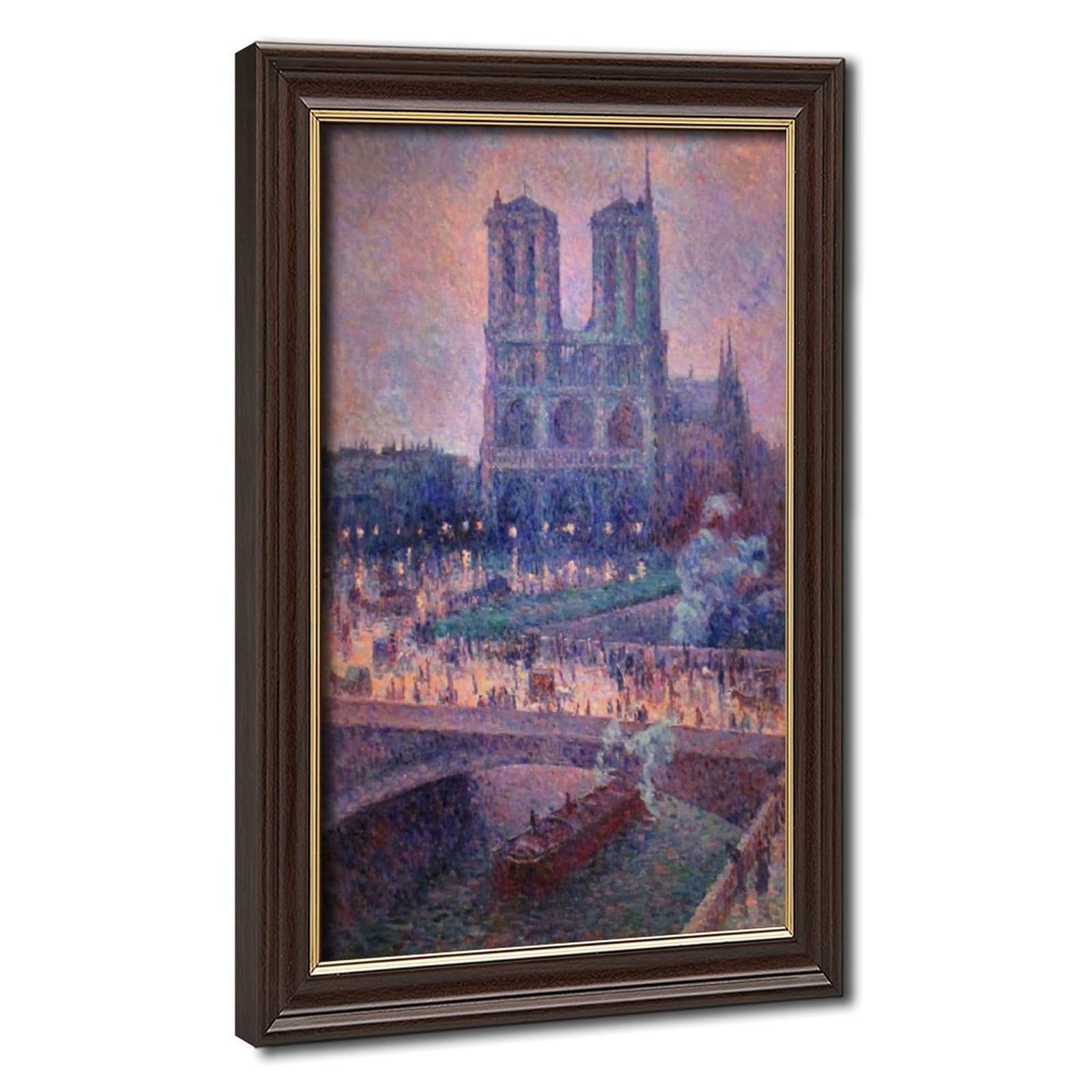WCYB Notre Dame Maximilien Luce Posters Prints Canvas Deco Paintings Wall Art Hangable Frame 20" L X 30" W