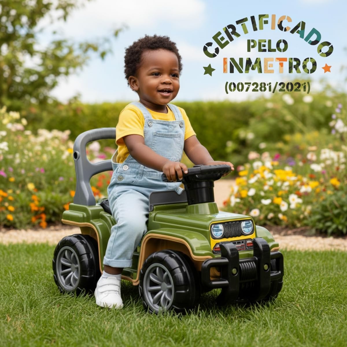 Maral Carrinho Com Chassis Jip Jip Militar Multicor