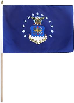 US Flag Store 12 by 18-Inch Air Force Flag Mounted on 24-Inch Wooden Stick