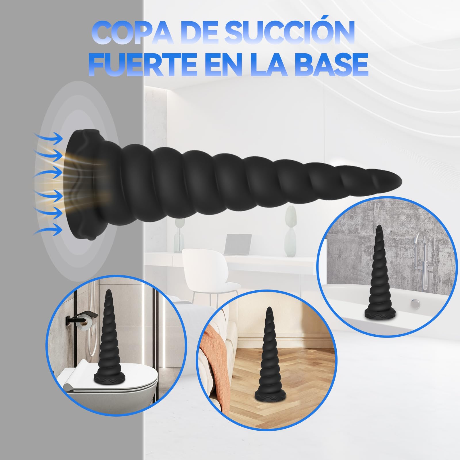 Plug Anal Juguetes Sexuales, Yadonis Dildo Butt Plug Juguetes Eróticos para Pareja Sexuales, Silicona Grande Dilatadores Anales con Potente Ventosa para Mujeres y Hombres, Masaje Próstata Sex Toy