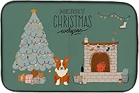 Vista 408 de Caroline's Treasures CK7824DDM - Tapete absorbente para secado de platos con diseño de bulldog inglés, rojo y blanco, para encimera de cocina, 14 x
