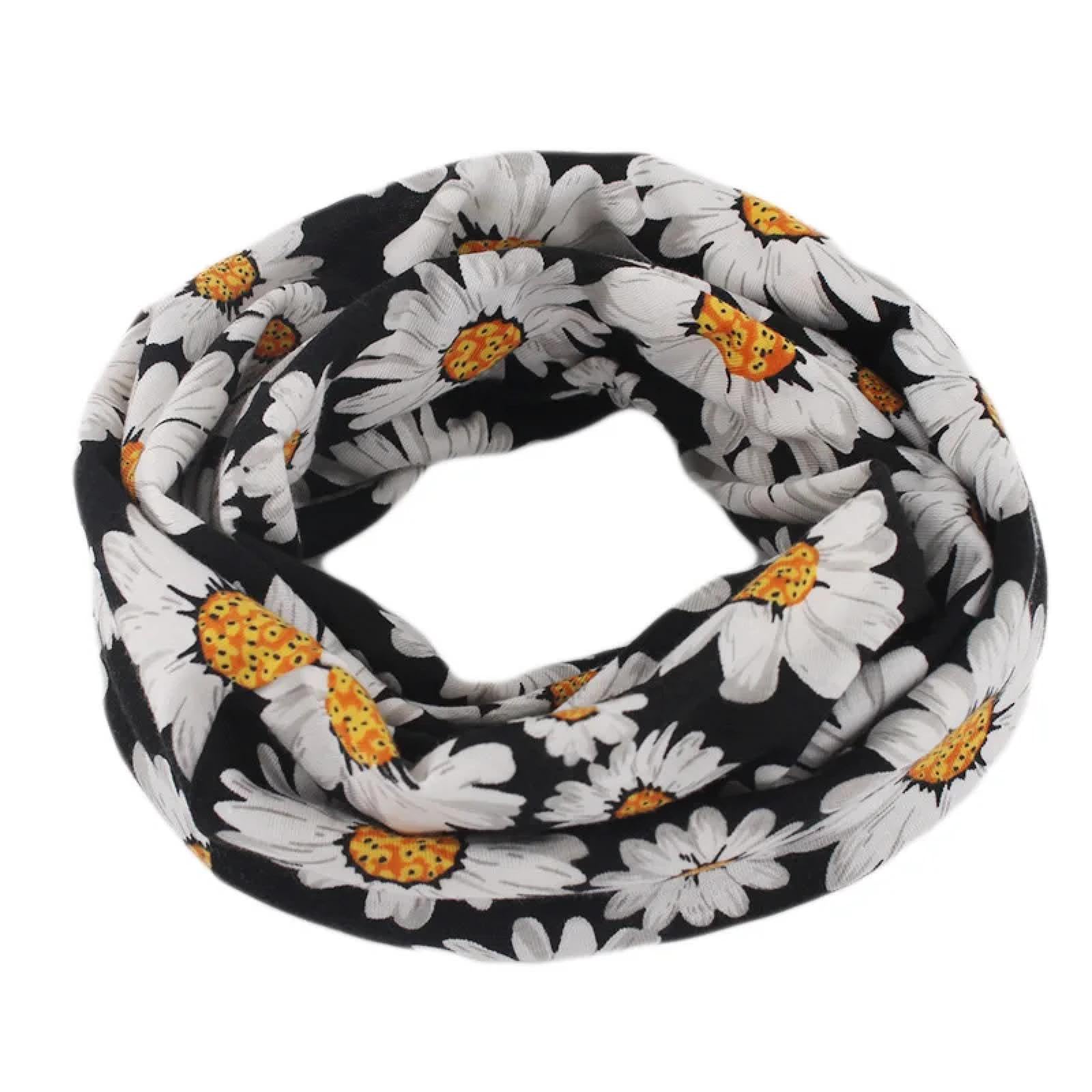 SiVaji Casquettes Bonnets Chapeaux Bonnet Tricoté Automne Printemps Chaud Bonnets Skullies Causal Écharpe Double Utilisé Filles Floral Chapeau Coton