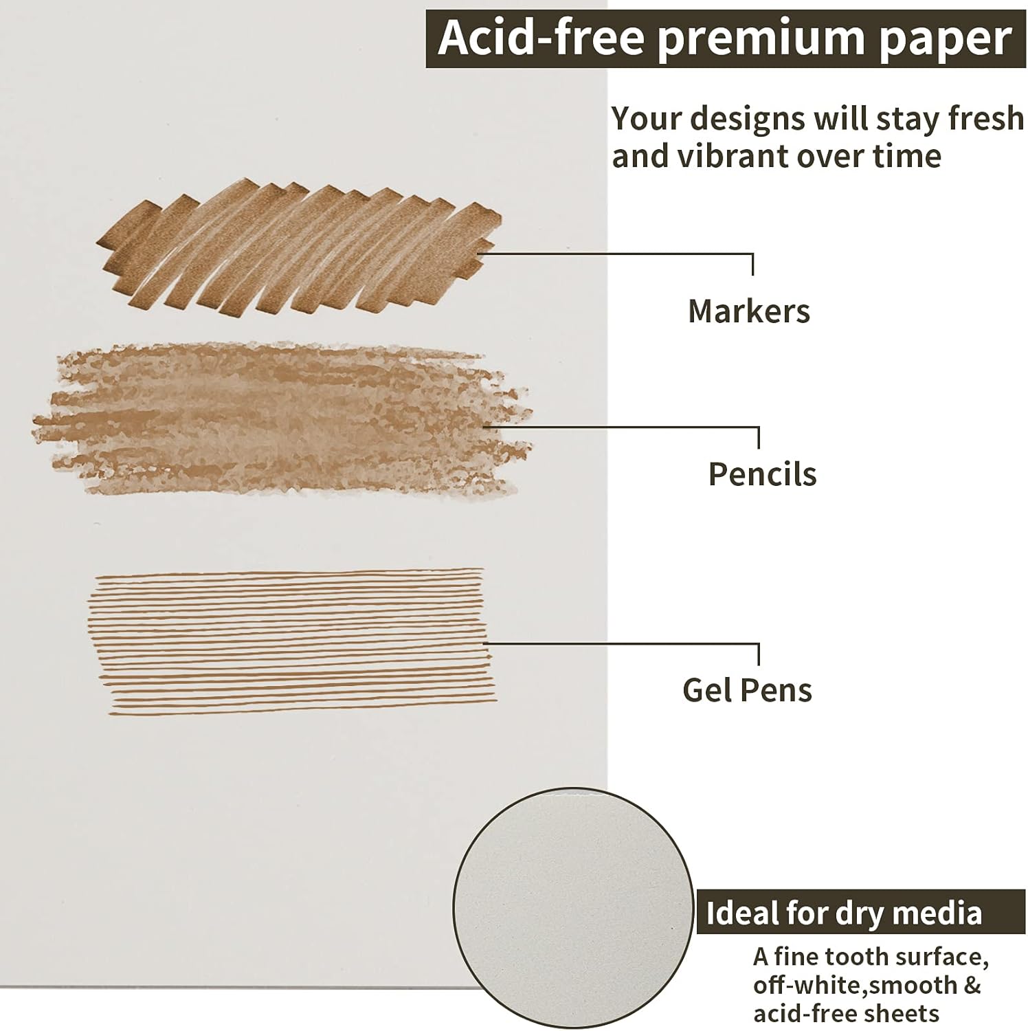 Mixed Media Sketch Pad, 9 x 12 inches, 60 Sheets (98lb/160gsm) Heavyweight Drawing Papers, Top Spiral Bound Hardcover Sketchbook, for Wet and Dry Media, Drawing, Painting : Arts, Crafts & Sewing