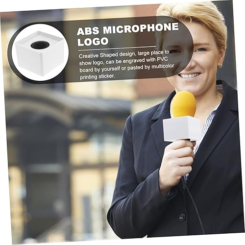 Miniatura 2 de NUOBESTY Funda de micrófono para entrevista, soporte de mesa de micrófono, logotipo de moldeo por inyección, banderas personalizadas Microfono para