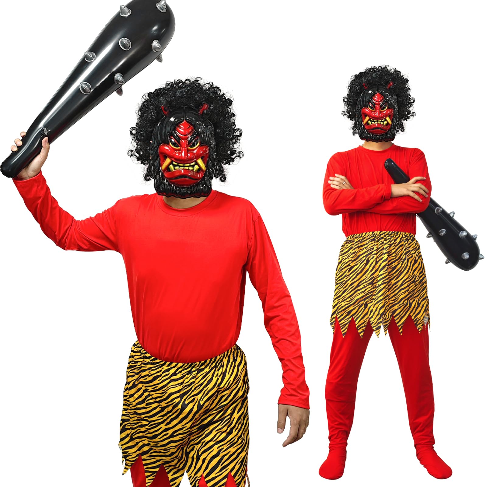 Amazon.co.jp: SISP 節分 鬼 衣装 鬼 コスプレ 鬼のパンツ 6点セット