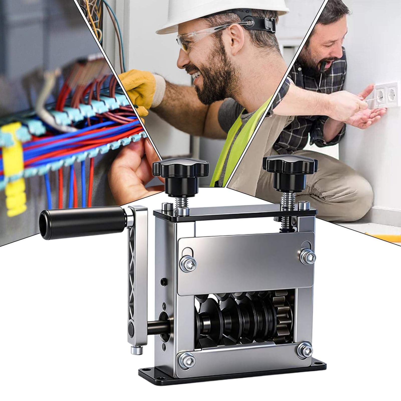 Máquina Pelacables Pelacables Automático Ajustable De 6 Agujeros Para Cable | Máquina De Pelar Alambre De Cobre Para Profesionales, Principiantes, Trabajadores Y