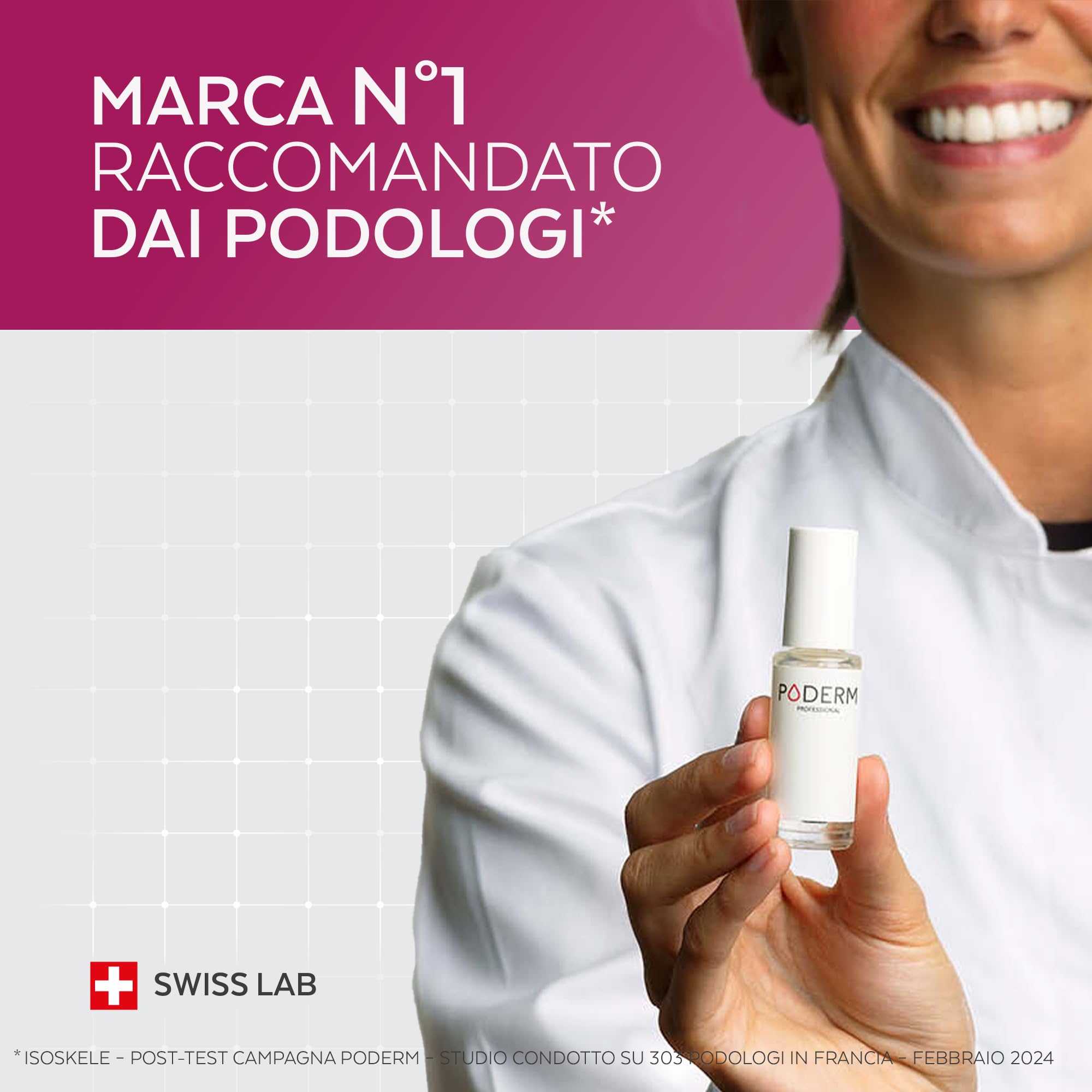 Poderm - Cuticole Remover 2-in-1 Esfolia e Idrata le Cuticole - Rimuove la Pella Morta - Rimuovi Cuticole Unghie - Cuticle Remover - Swiss Lab