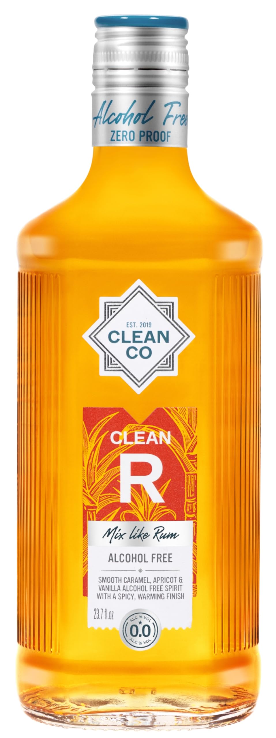 Clean R | Non Alcoholic Rum Alternative | Golden Spiced | Clean Rum | Low Carb & Diet Friendly | 70cl Bottle | Non Alcoholic Spirit | Vegan, Gluten-Free Formula