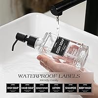 Vista 6 de Kitchen Soap Dispenser Set,Kitchen Soap Dispenser with Sponge Holder,Hand and Dish Dispenser Set,Instant Dry Tray, Clear