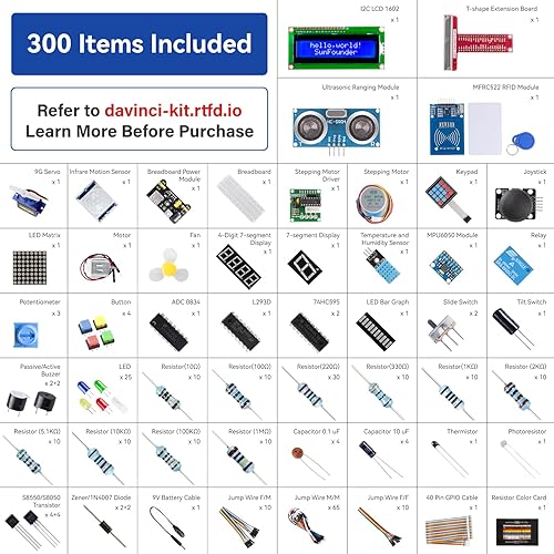 Vista 7 de SunFounder Da Vinci Kit de inicio para Raspberry Pi 5 4B 3B B+ 400, Zero 2 W, Python C Java Scratch Node.js, tutoriales en línea y cursos en video