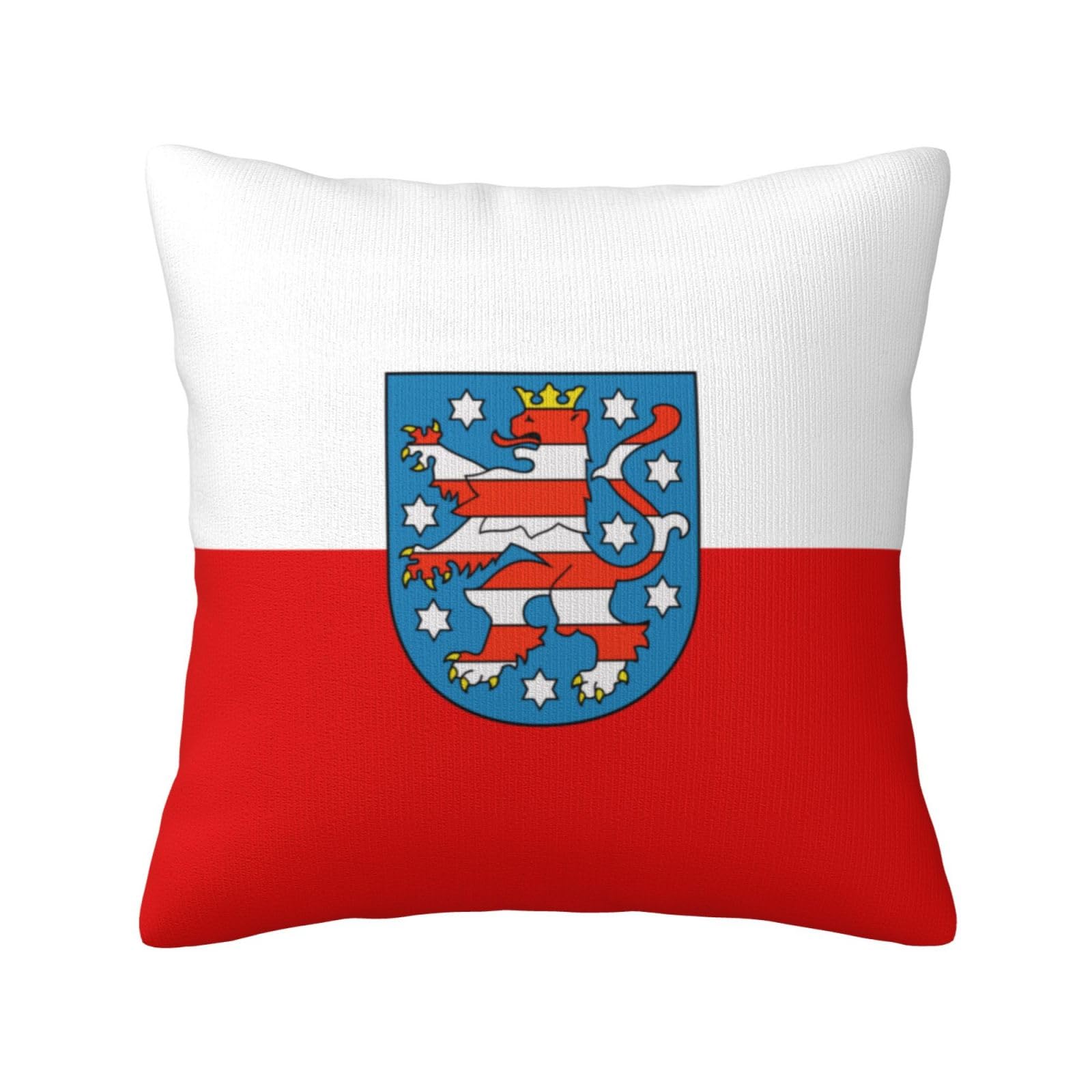 Thuringia flag Print Decorative Throw Pillow Covers for Sofa, Outdoor and World Cup Celebrations