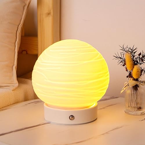 Miniatura 4 de JHY DESIGN Lámpara de mesa decorativa con pilas, funciona con pilas, lámpara interior con bombilla LED, linterna al aire libre, ideal para