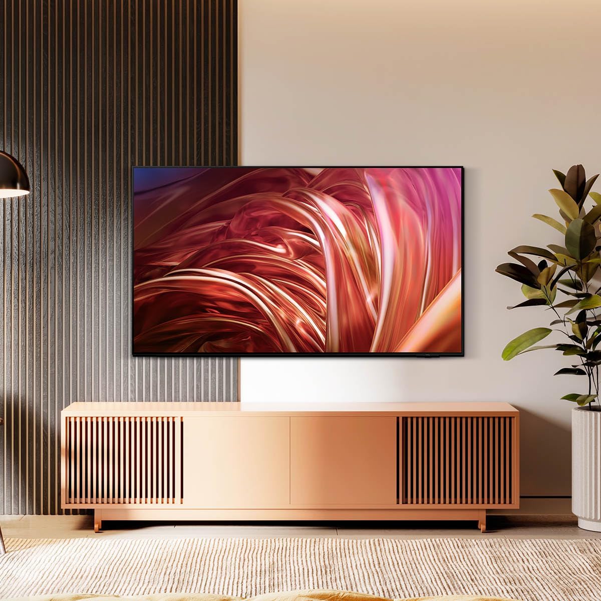 Dimensions diagram for Samsung QN55S85DAEXZX TV