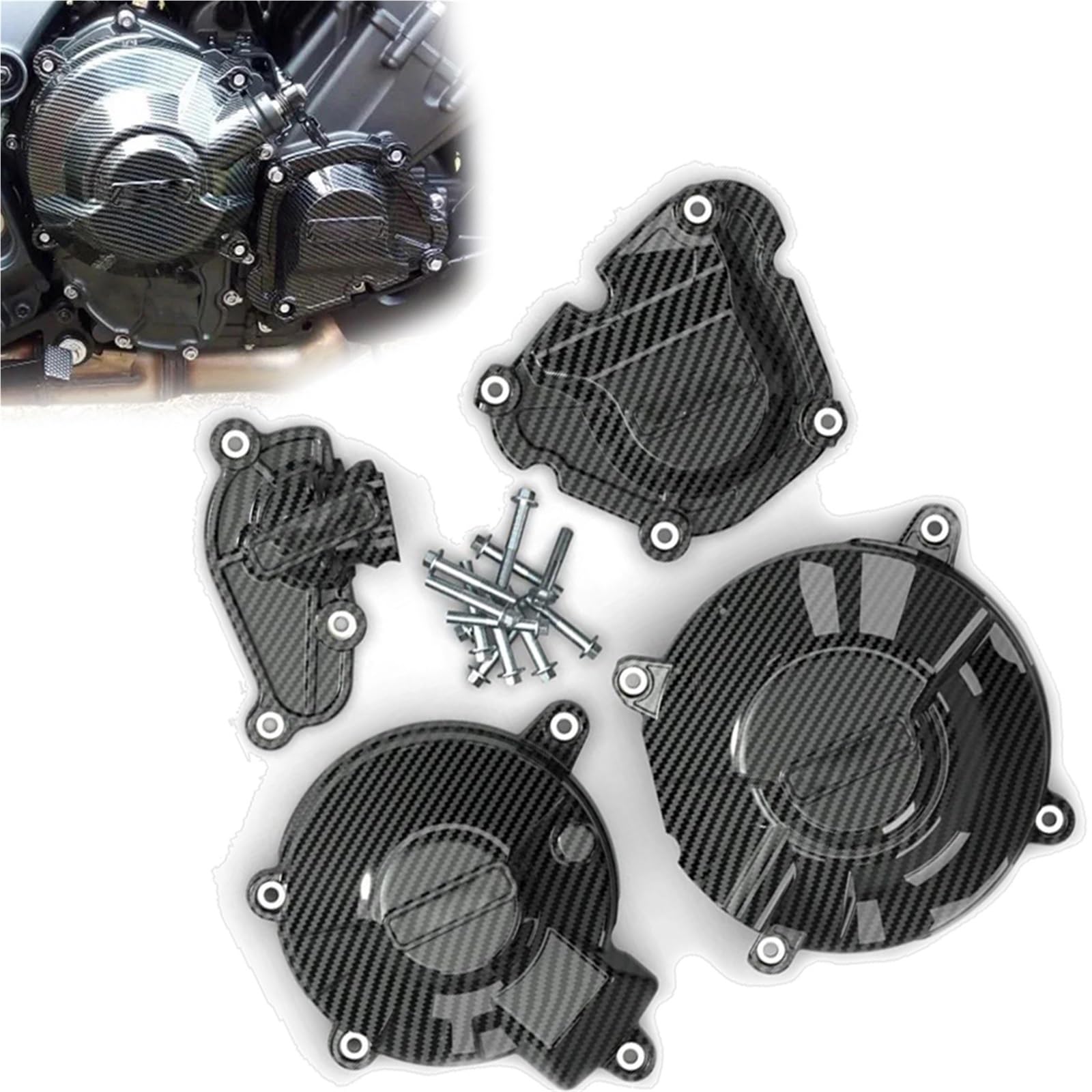Housse de moteur Yamaha MT-09 2024 aux finitions premium noires