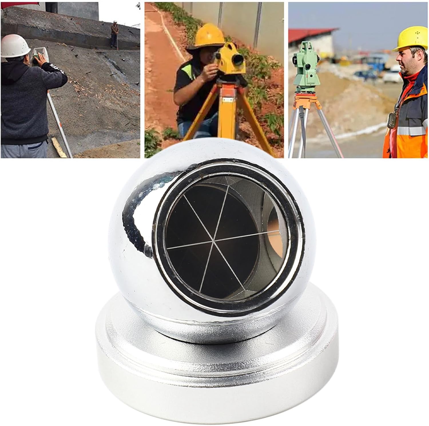 Matybobe Total Station Reflective Sphere Prism for Measurement in Various Situations