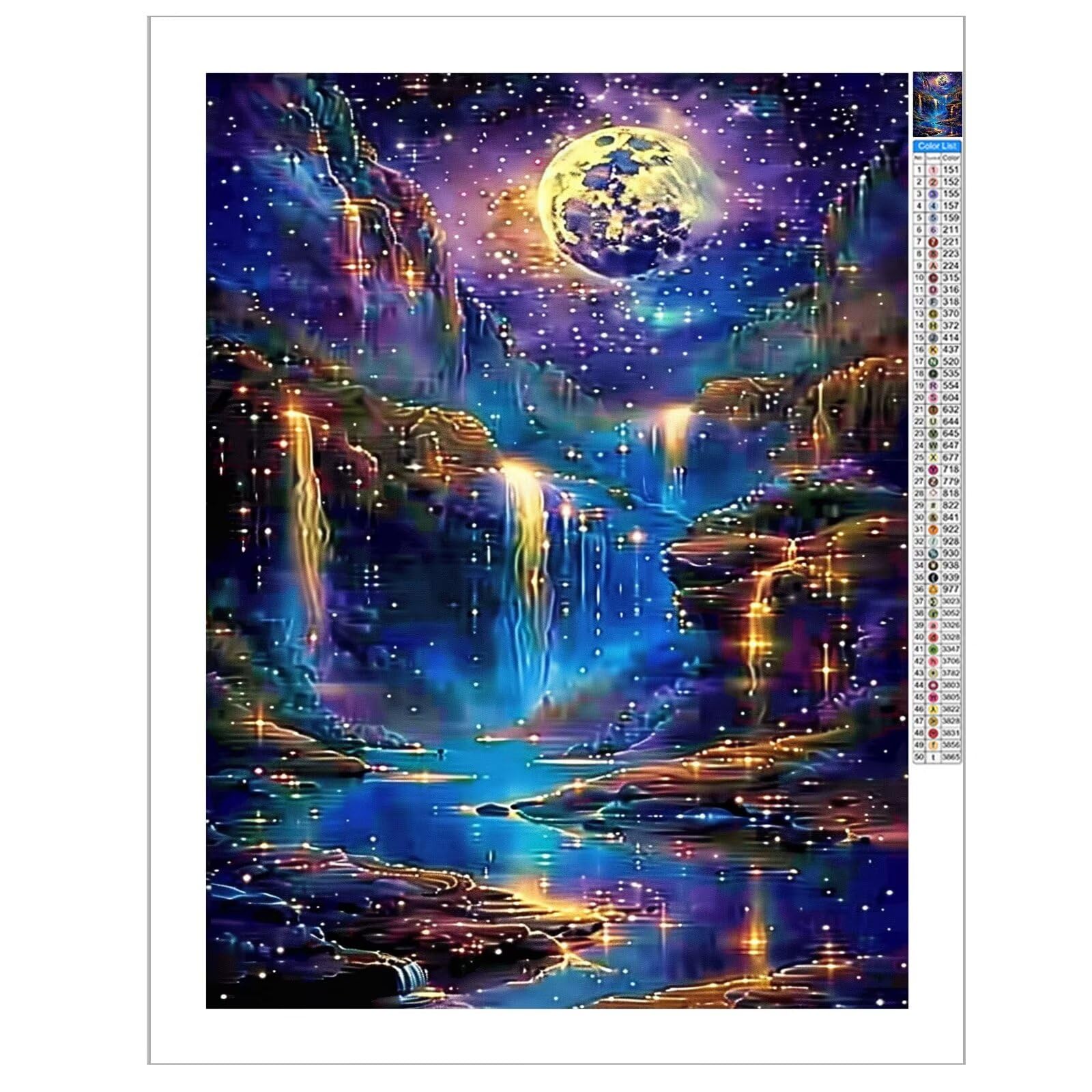 Amazon.com: DIY Full Diamond Night Moonlight Alpine Art Kit