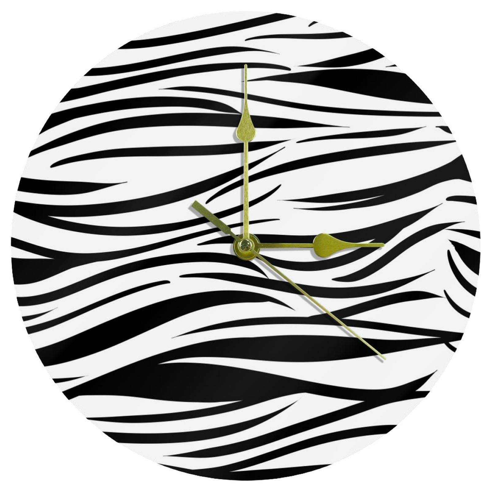Horloge murale sans tic-tac zèbre 24 cm pour dormir sans bruit dans la chambre