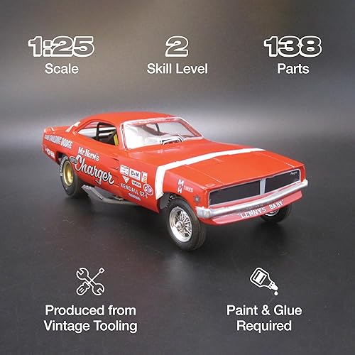 Miniatura 2 de Polar Lights Mr. Norm 1969 Dodge Charger Funny Car Kit de modelo a escala 125