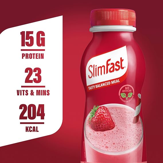 SlimFast • Strawberry Meal Replacement Shake • 6 x 325 ml